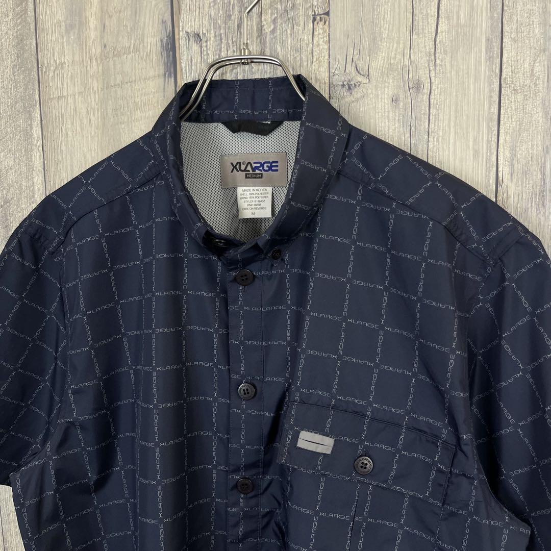 XLARGE エクストララージ 半袖 ボタンダウン ドレス チェック シャツ M