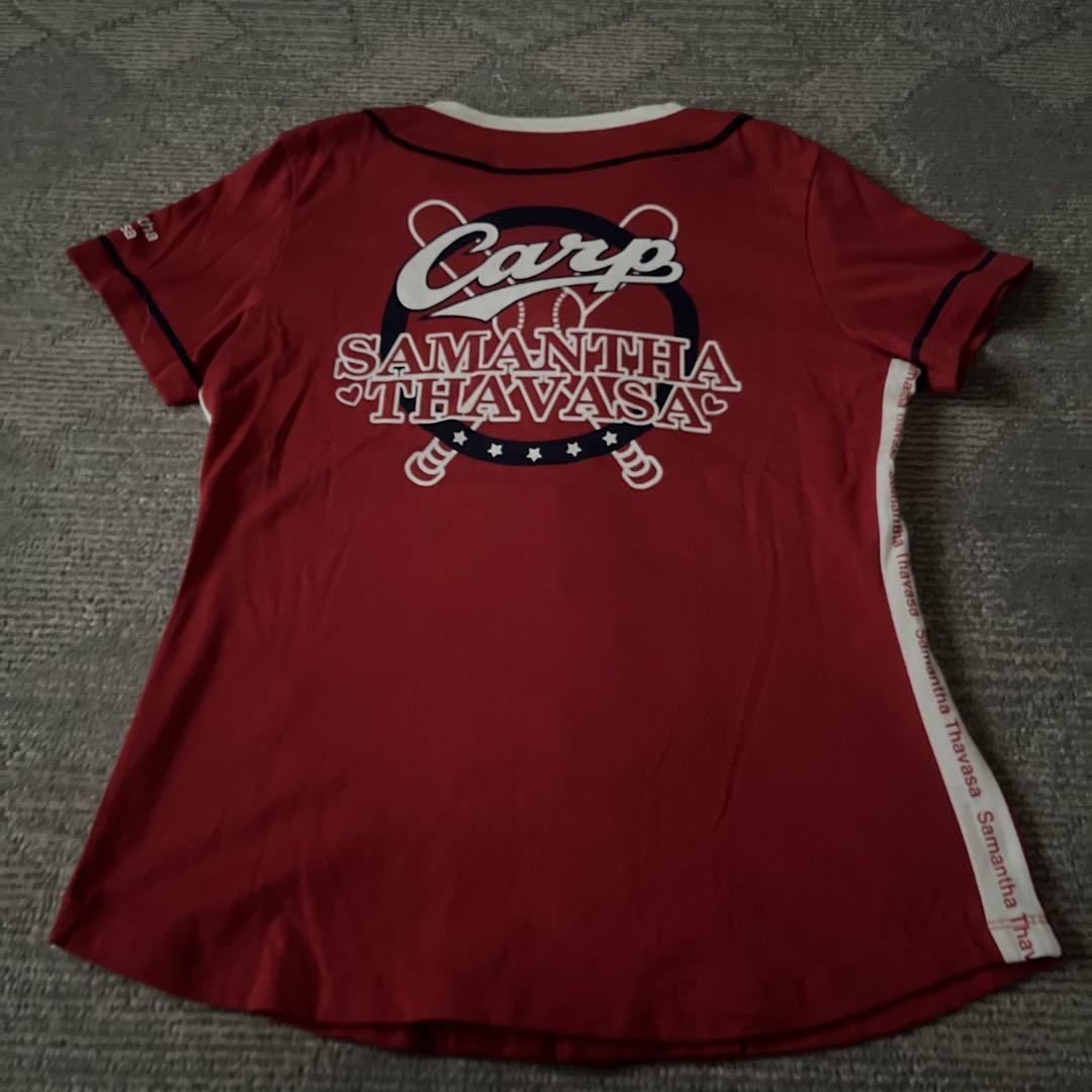 Carp ✖️サマンサタバサ⭐︎レディースユニフォーム型Tシャツ　ボタン付き