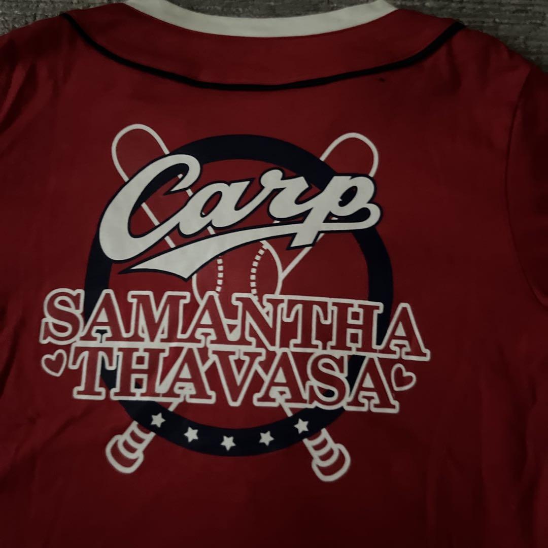 Carp ✖️サマンサタバサ⭐︎レディースユニフォーム型Tシャツ　ボタン付き