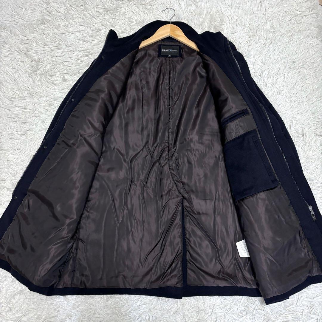 【カシミヤ50%】EMPORIO ARMANI ステンカラーコート　美品　XL位