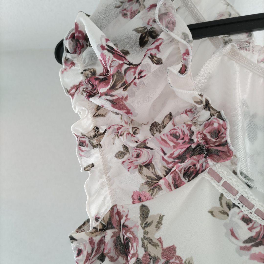 レストローズ チュニック ミニ丈ワンピース 薔薇柄 L'EST ROSE