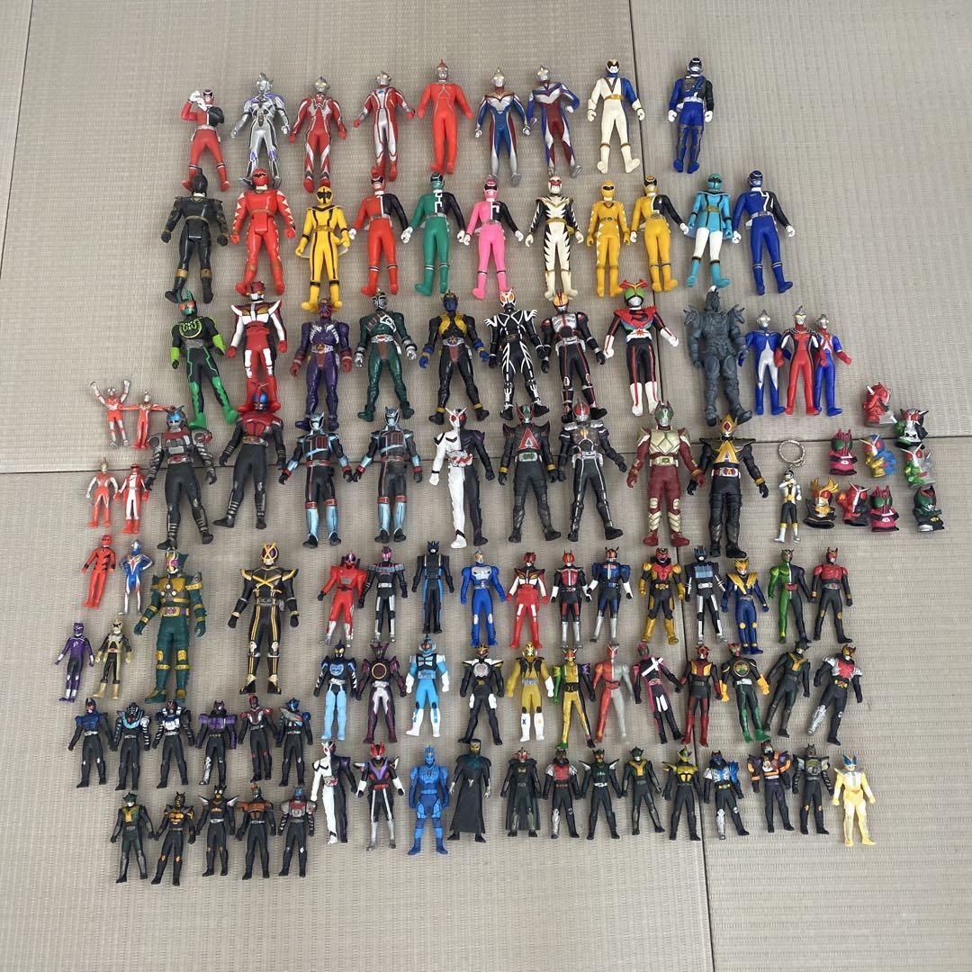 ソフビ・フィギュアまとめ売り　ウルトラマン・仮面ライダー・戦隊ヒーロー 仮面ライダー 戦隊 ウルトラマン ソフビ フィギュア ジャンク品
