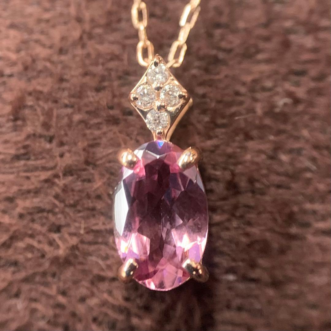 ダークブラウン 茶色 K10ピンクゴールド シャンパンガーネット