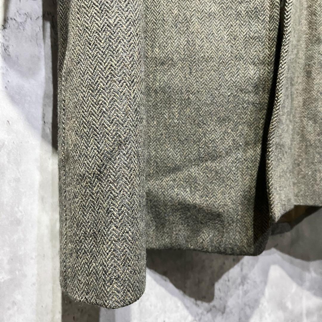 Burberry's バーバリー　ウール　カシミヤ　コート　ヘリンボーン　グレー