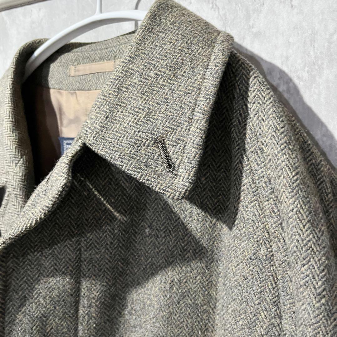 Burberry's バーバリー　ウール　カシミヤ　コート　ヘリンボーン　グレー