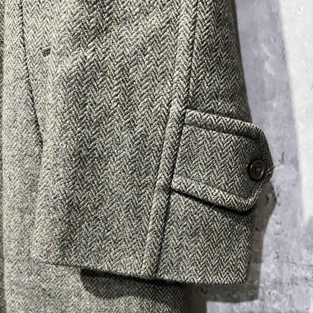 Burberry's バーバリー　ウール　カシミヤ　コート　ヘリンボーン　グレー