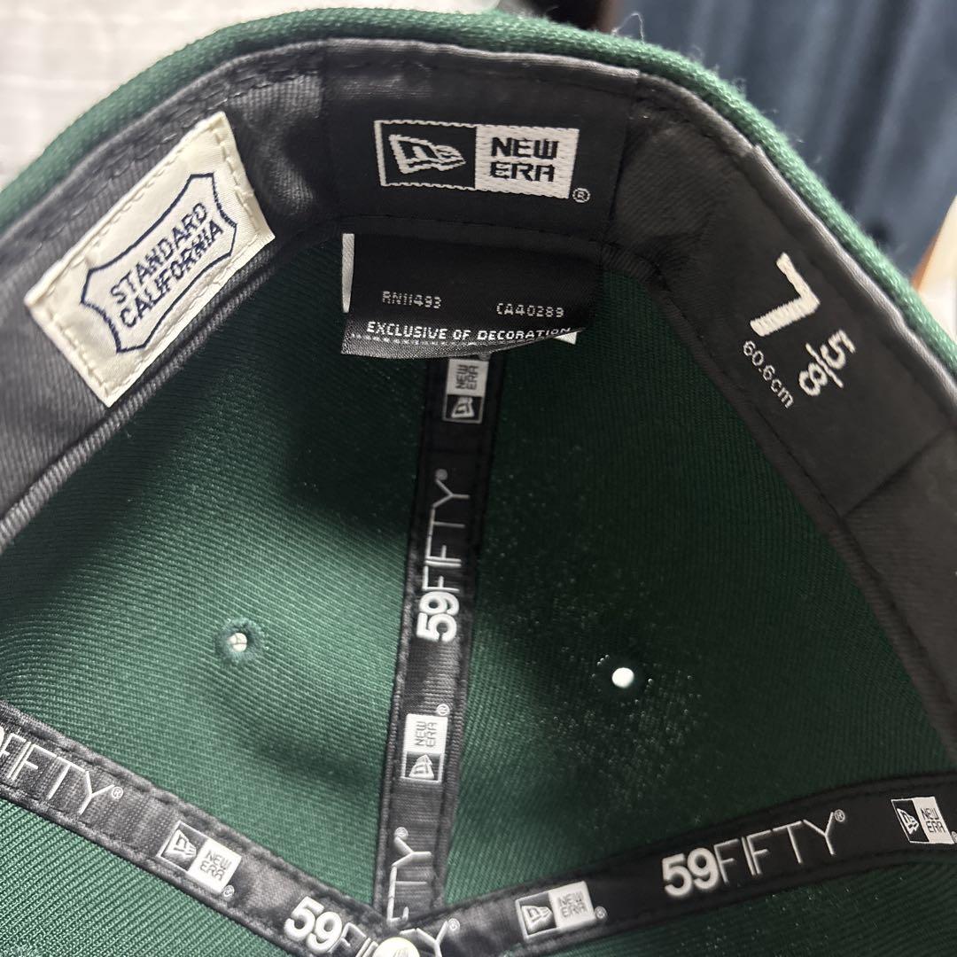 New Era 59FIFTY ダークグリーン キャップ 7 5/8