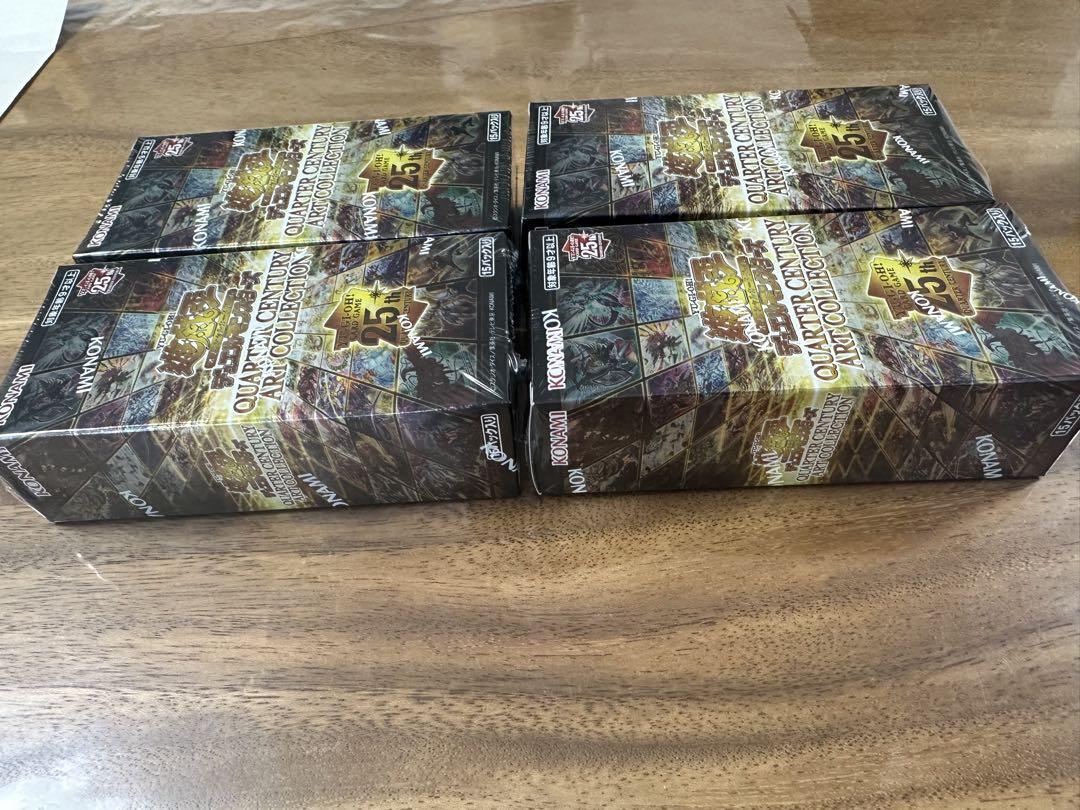 遊戯王OCG クォーターセンチュリーアートコレクション　シュリンク付き　4BOX