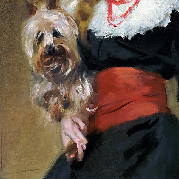 犬を持つ女性 A4 アメリカのアート - メルカリ