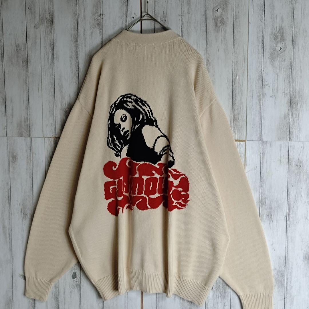 【コムドットやまと着用】ヒステリックグラマー☆ヴィクセンガール刺繍 カーディガン 【コムドットやまと着用】ヒステリックグラマー☆ヴィクセンガール刺繍 カーディガン