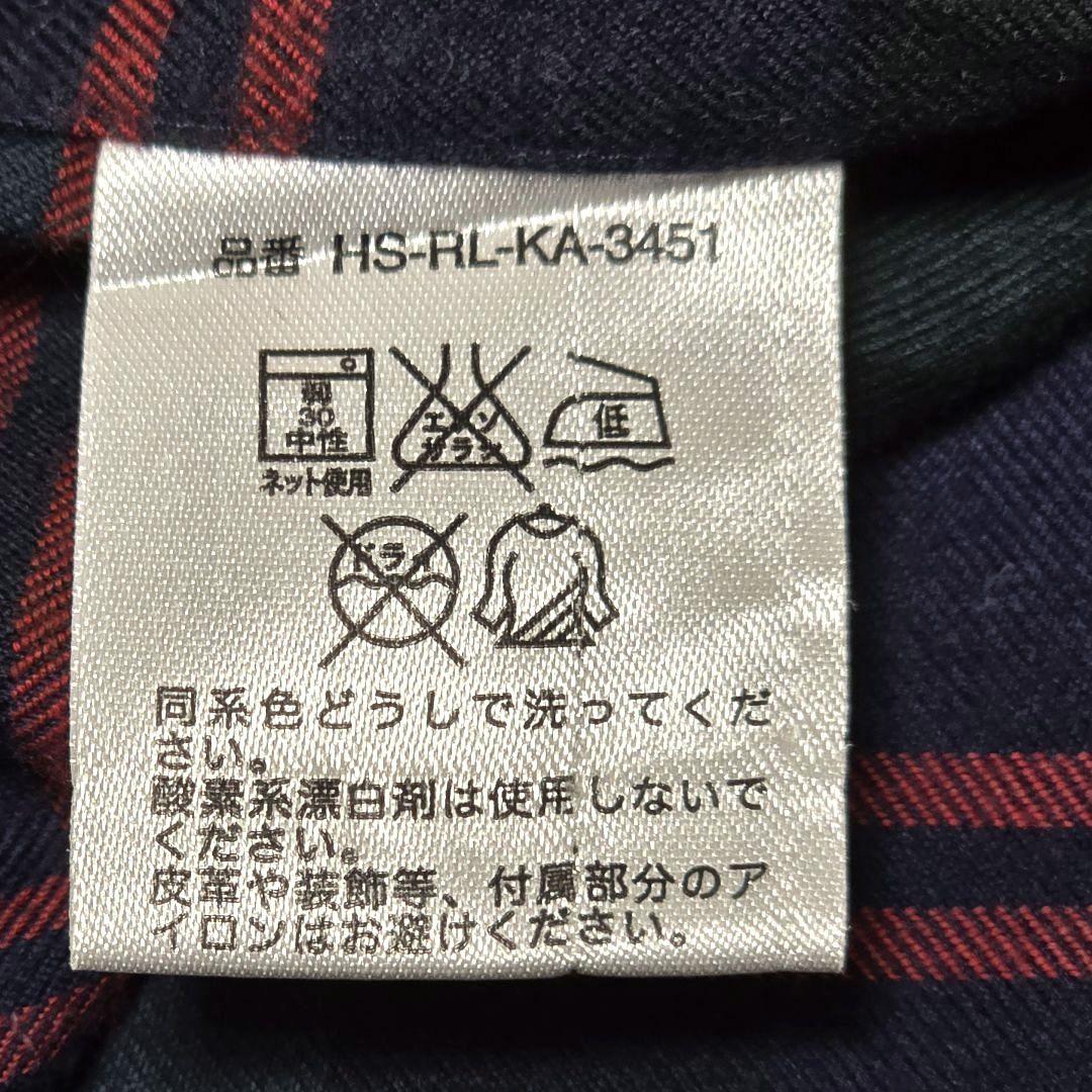 良品 ポロバイラルフローレン LL ネルシャツ ショルダーパッチ チェック