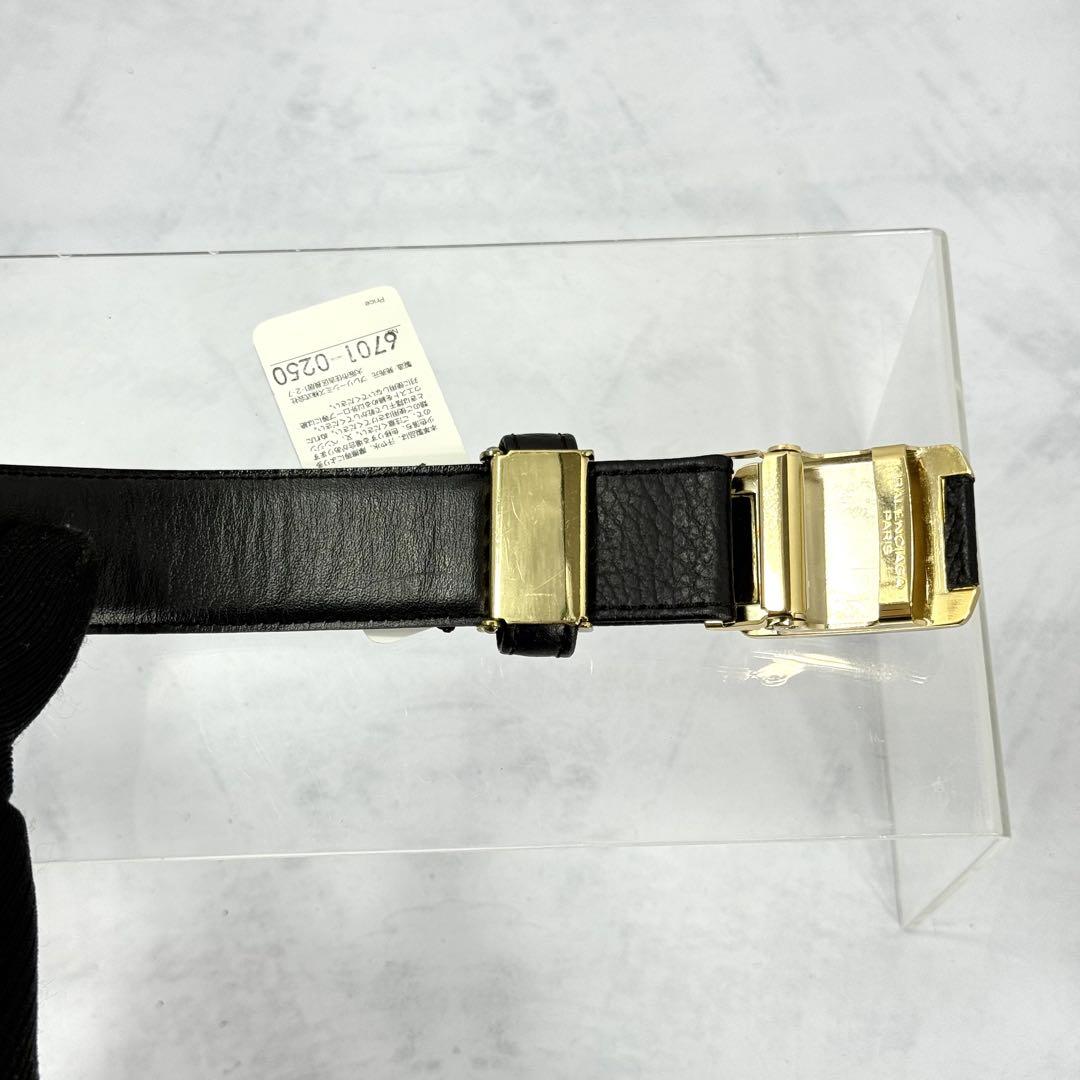 お得BALENCIAGA BBロゴ レザーベルト 2本セット 黒 保管未使用品