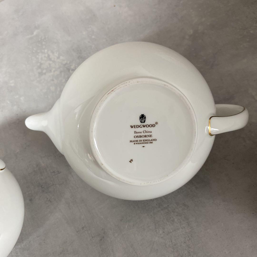 ウェッジウッド オズボーン ポット シュガー クリーマー　3点WEDGWOOD