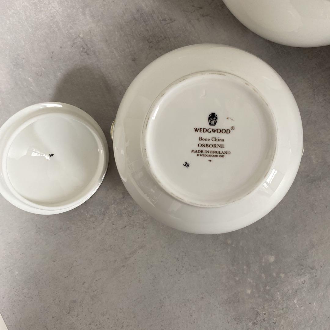 ウェッジウッド オズボーン ポット シュガー クリーマー　3点WEDGWOOD