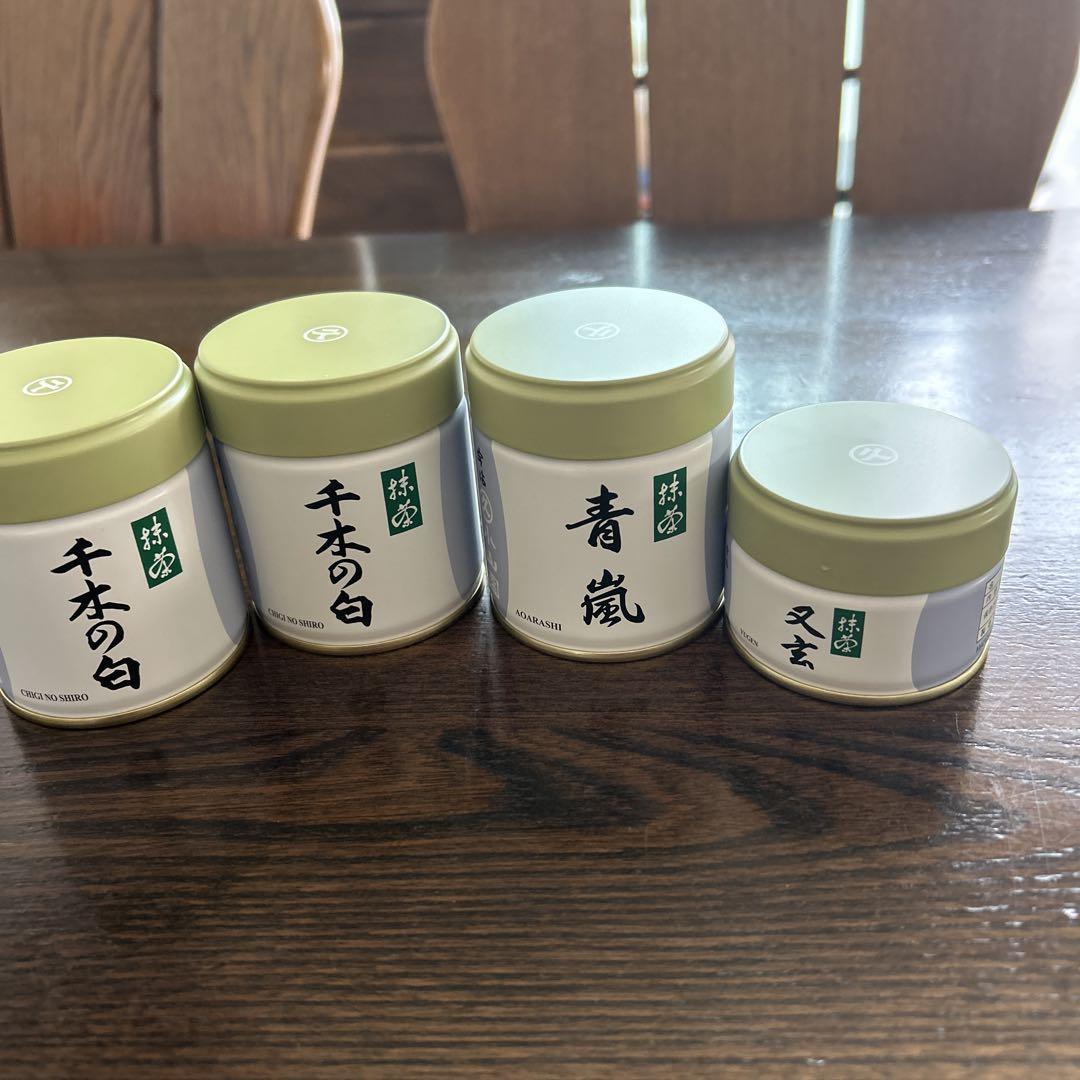小山園抹茶セット千木の白、青嵐、ゆうげん