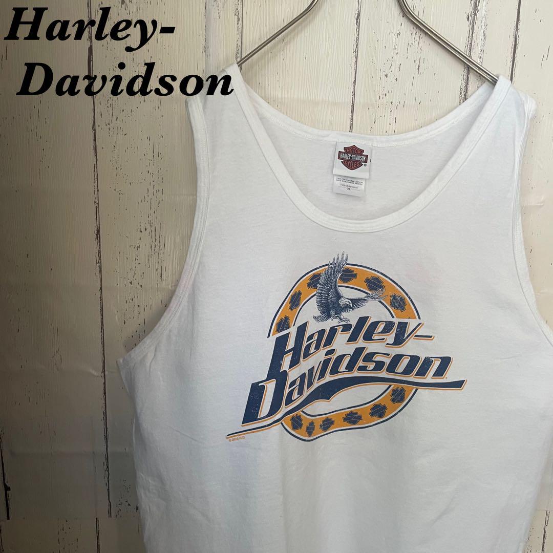 【人気】Harley-Davidson タンクトップ　ホワイト　XL プリント