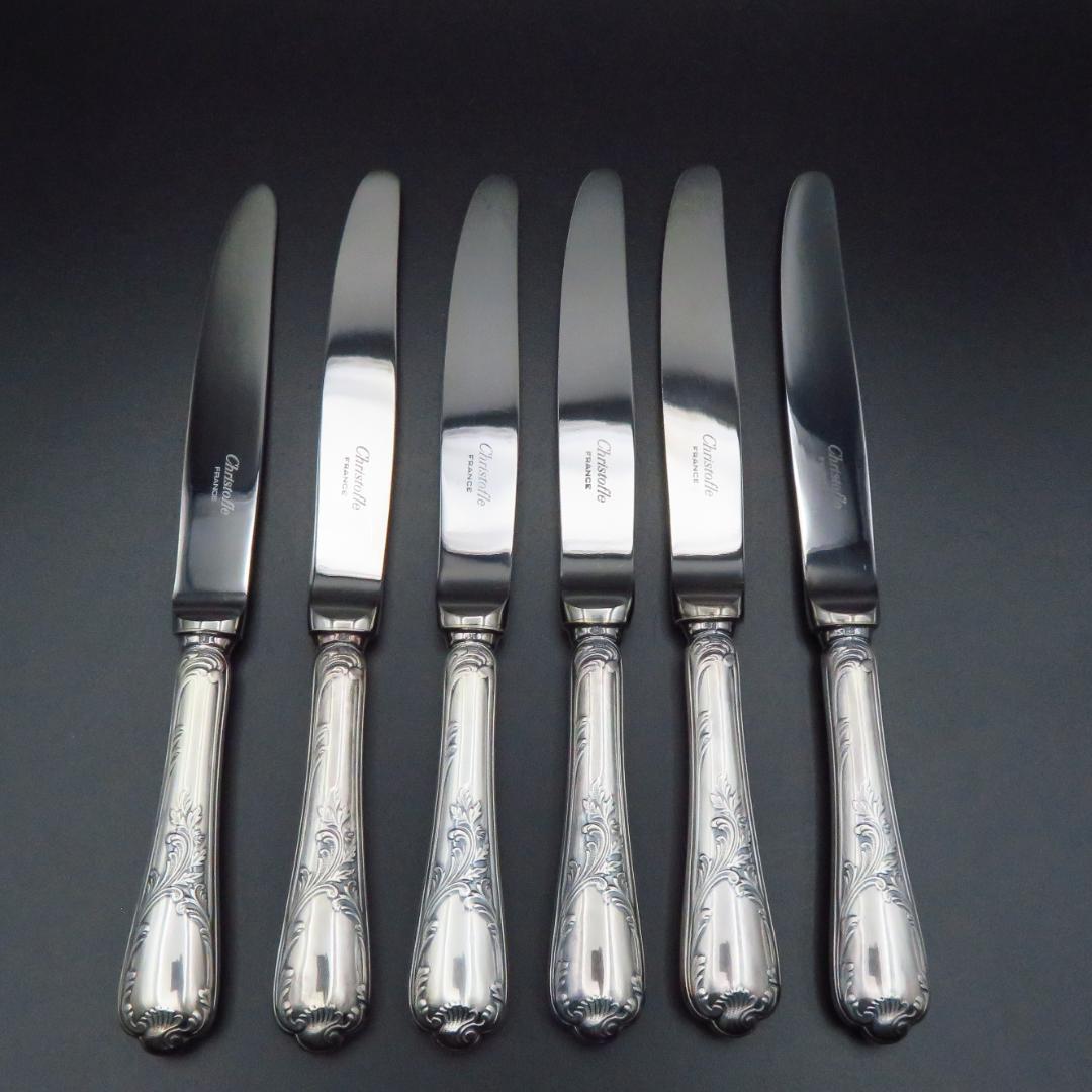 11 クリストフル フィッシュナイフ 6本セット 純銀メッキ aljaser.com.bh