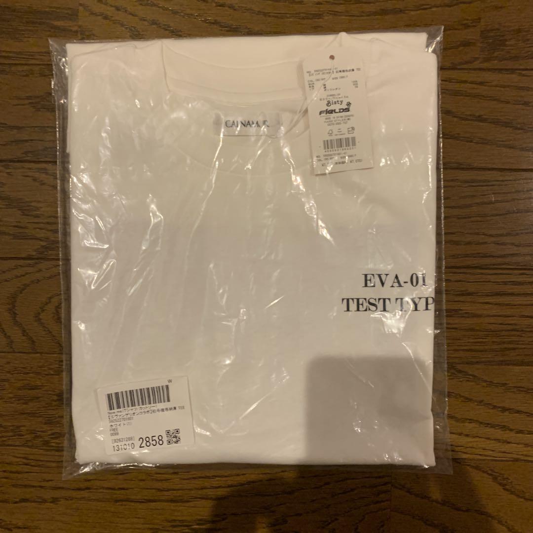 【即日発送】【エヴァンゲリオンコラボ】初号機格納庫 TEE 白　ホワイト　フリー CALNAMUR tシャツ 「エヴァンゲリオンコラボ」初号機格納庫 TEE