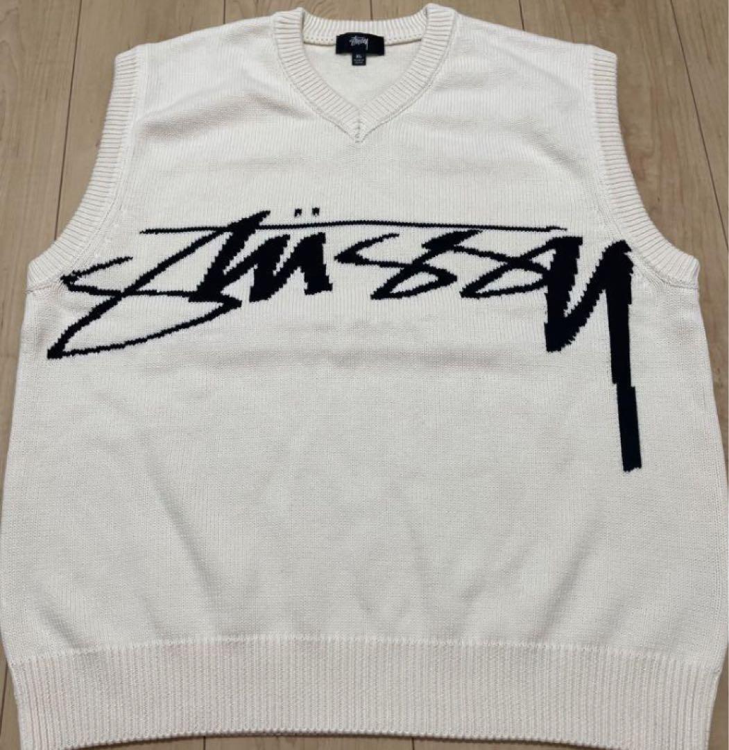 stussy ニットベスト Mサイズ STUSSY ニットベスト M - ベスト送料 無料 通販