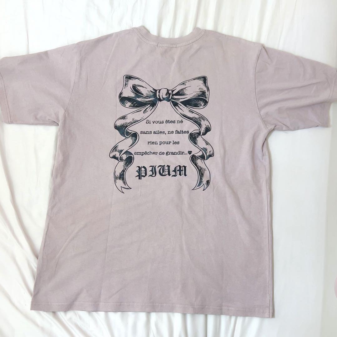 ピウム Tシャツ バックリボンデザイン
