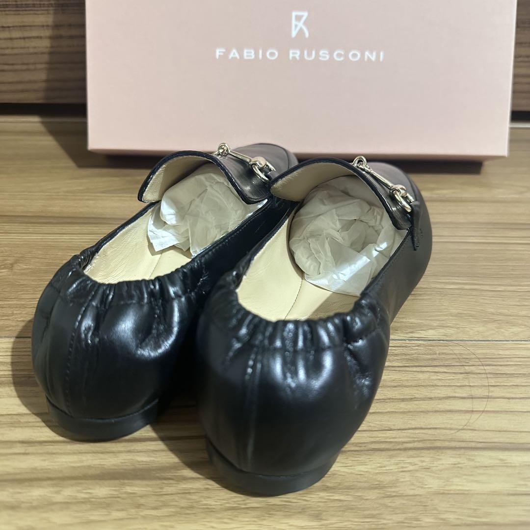 FABIO RUSCONI バックシャーリングサケットローファー