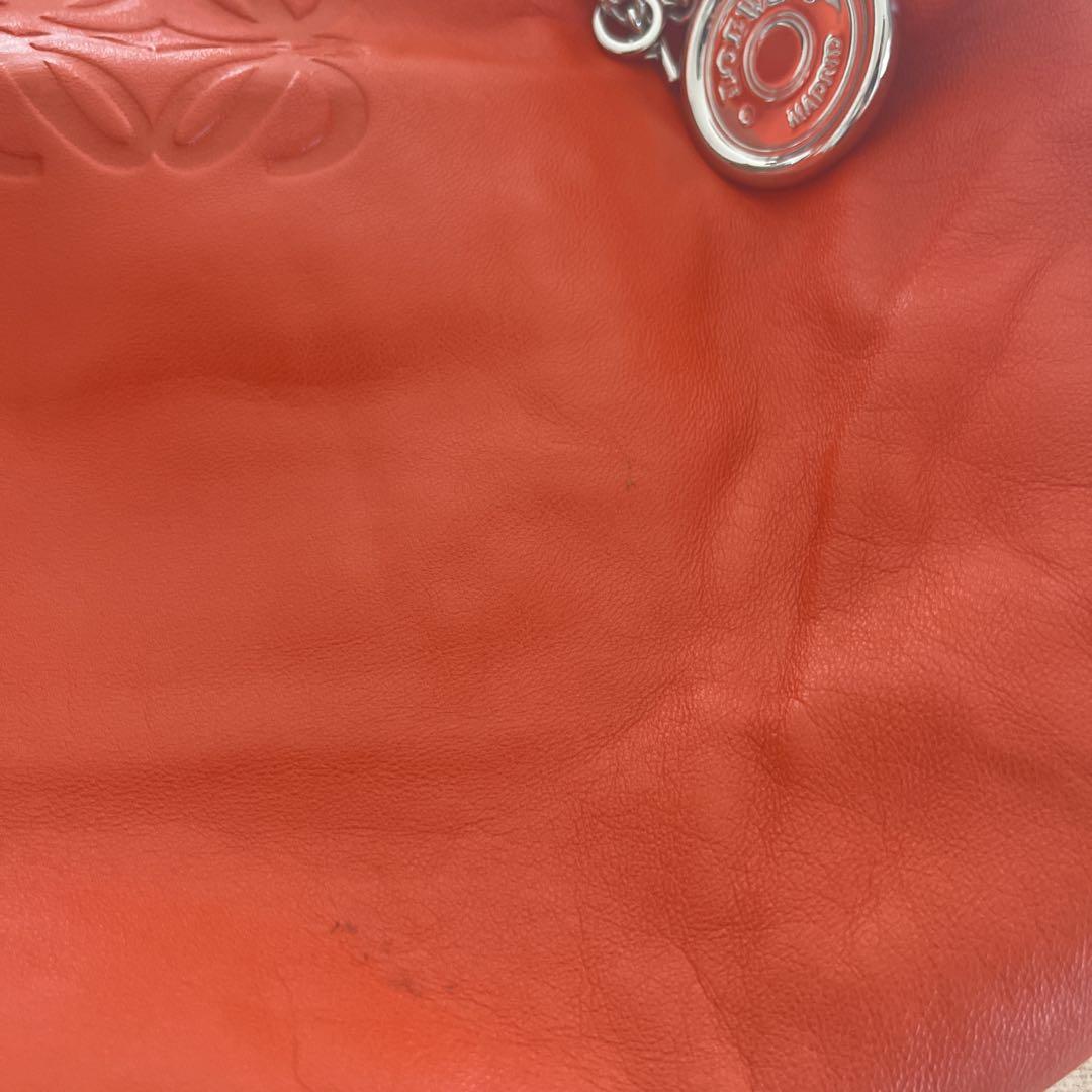 LOEWE オレンジ レザー バッグ