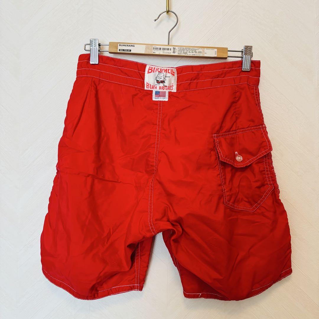 BIRDWELL バードウェル　ボードショーツ ハーフパンツ　レッド　USA製