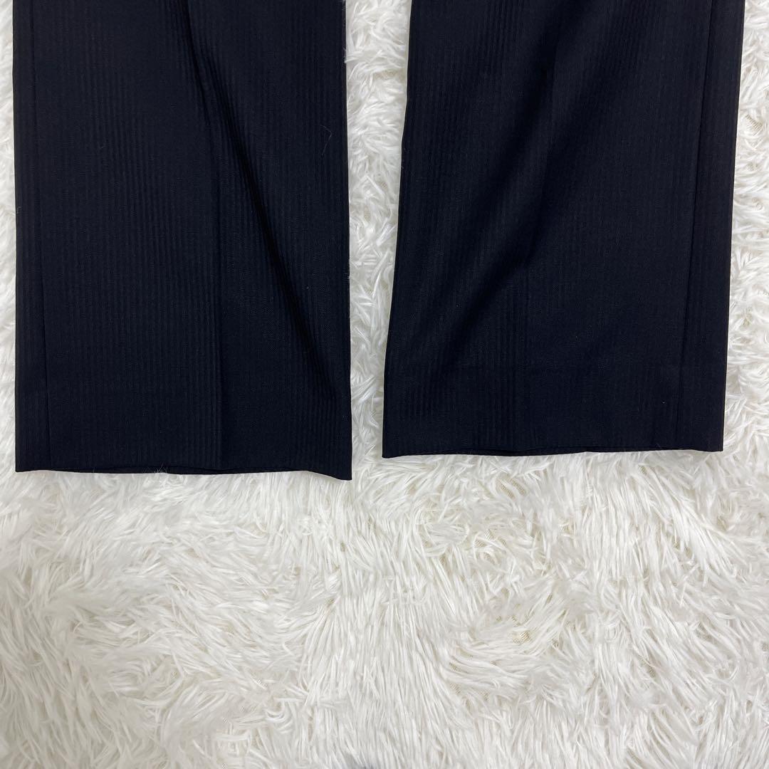 【美品】 SUIT SELECT セットアップ スーツ ネイビー ストライプ L