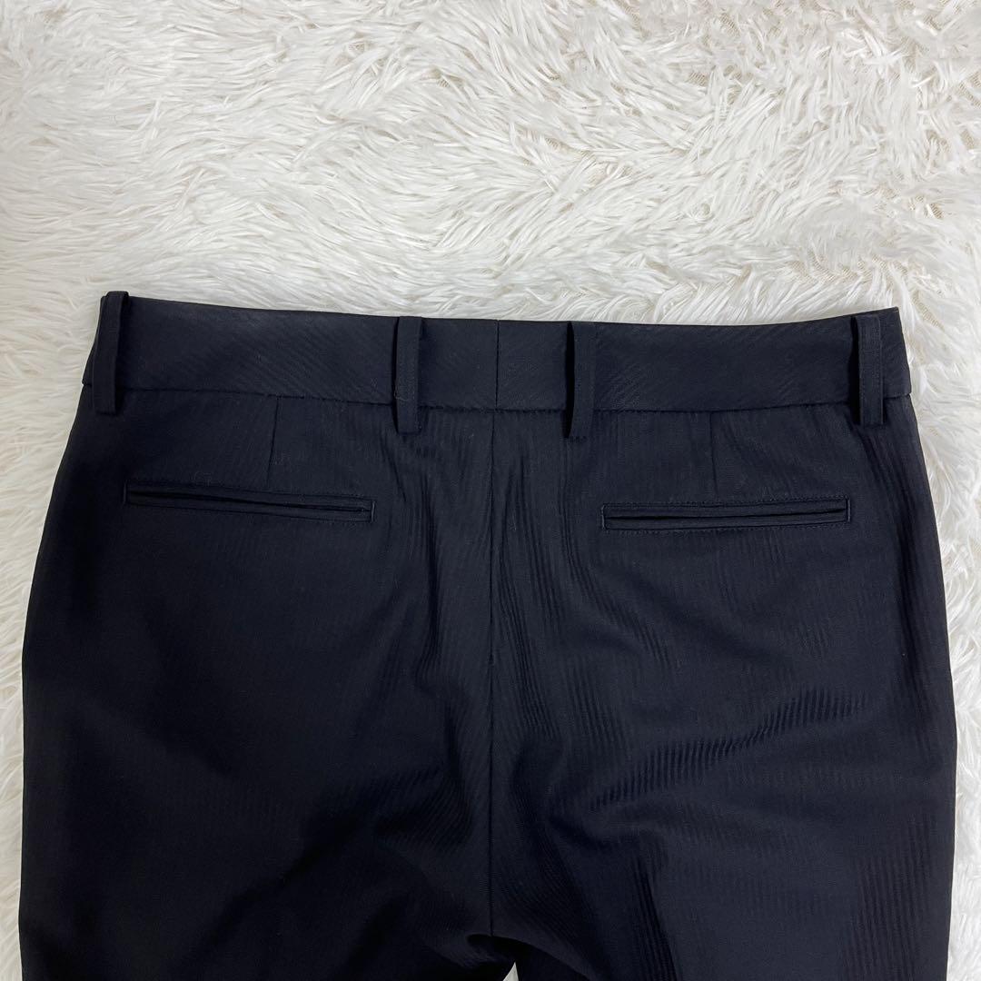 【美品】 SUIT SELECT セットアップ スーツ ネイビー ストライプ L