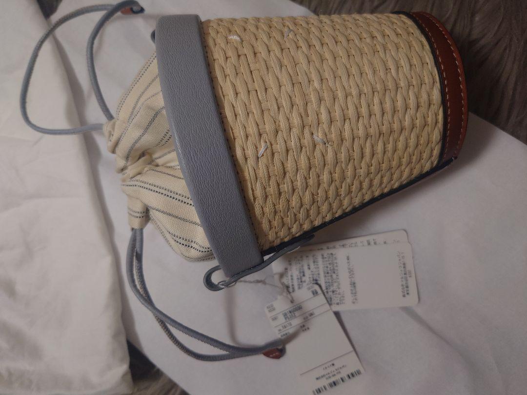 Maison Margiela　かごバッグ　ストロー レザー ショルダーバッグ