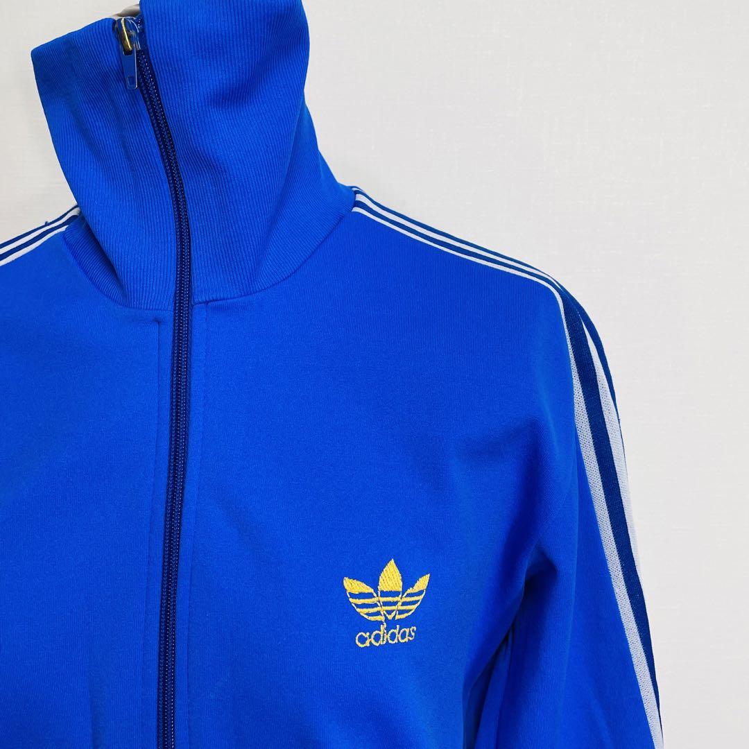 80s 70s adidas トラックジャケット◎ジャージ トレフォイロゴ 希少