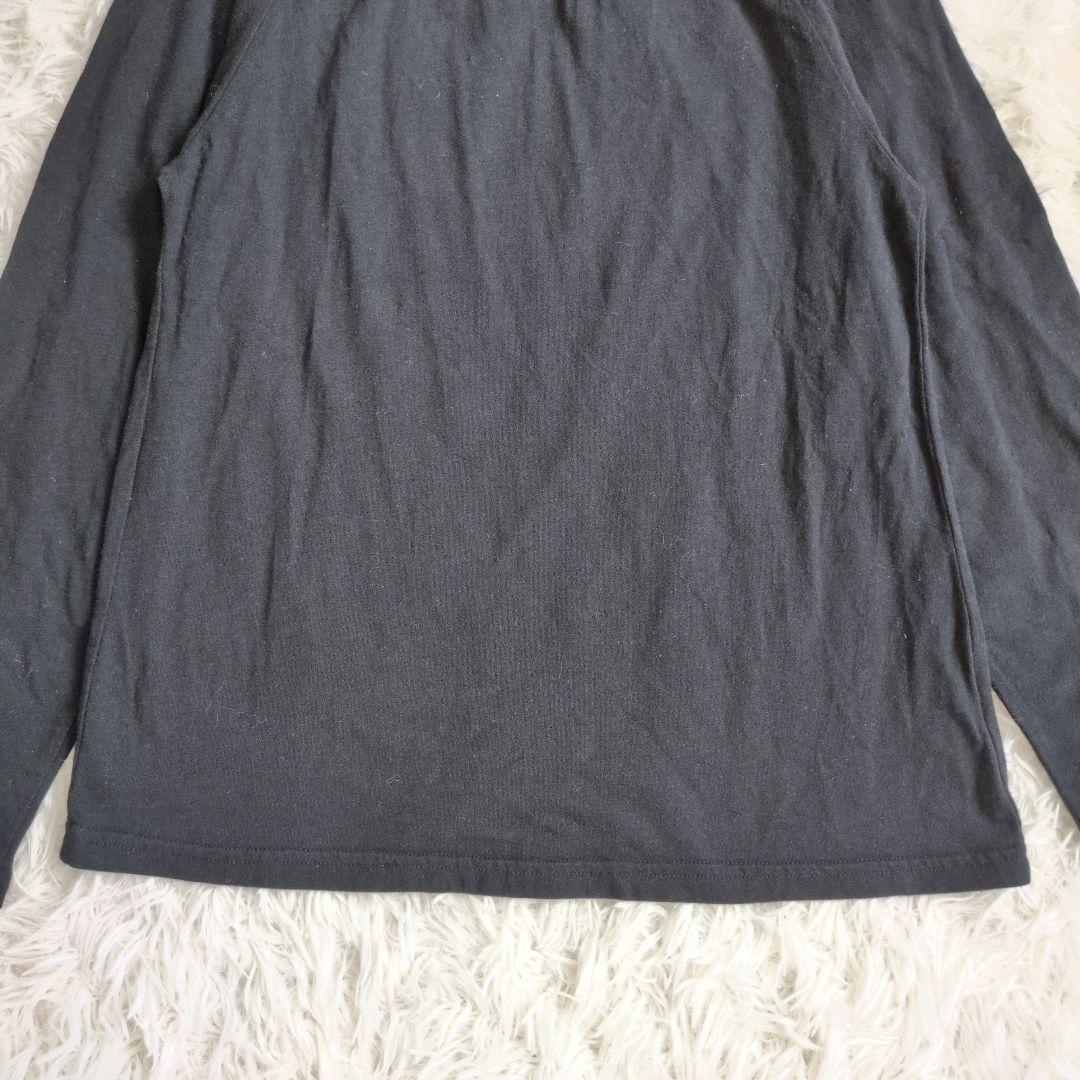 【美品】サマンサモスモス　カットソー　長袖　レース装飾　サイズF　ブラック