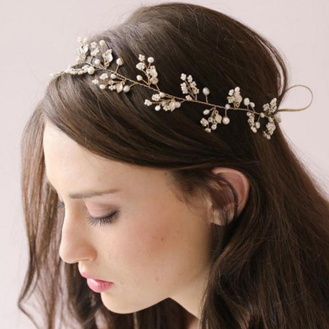 ヘッドドレス ウェディング 髪飾りヘアアクセ 花 結婚式 パーティー和装 ダンス