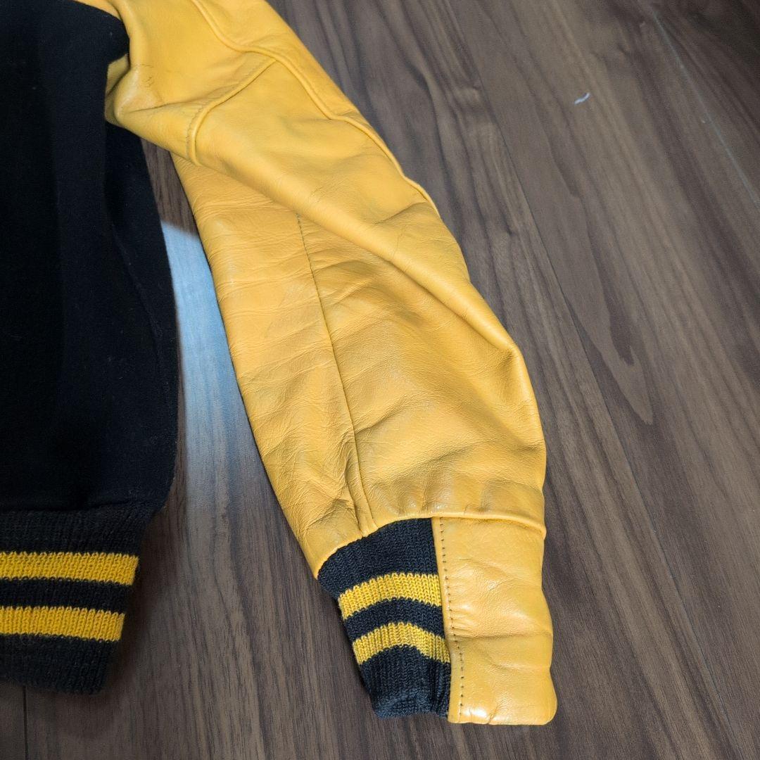 Golden Bear USAビンテージ スタジャン ブラック/イエロー L Golden Bear USAビンテージ スタジャン ブラック/イエロー L