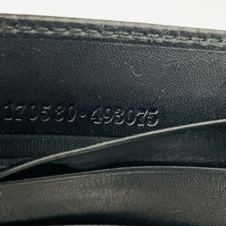 シルバー 極美品✨GUCCI シマレザー マネークリップ GG シルバー金具 ブラック 689v4-m44191152176 ということ