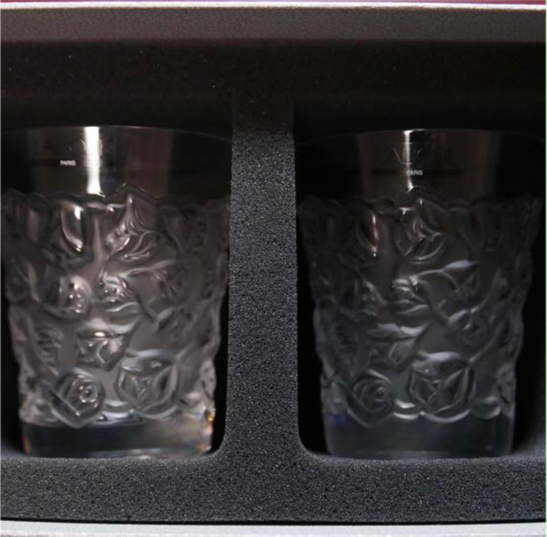 廃盤レア未使用 薔薇ローズ ペア 共箱 2pc8K-m44193608916 ラリック LALIQUE グラス 新作安い