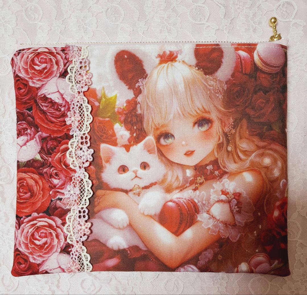 concerto様♥️オーダーページ　姫とポメラニアン　女の子と猫マルチポーチ他