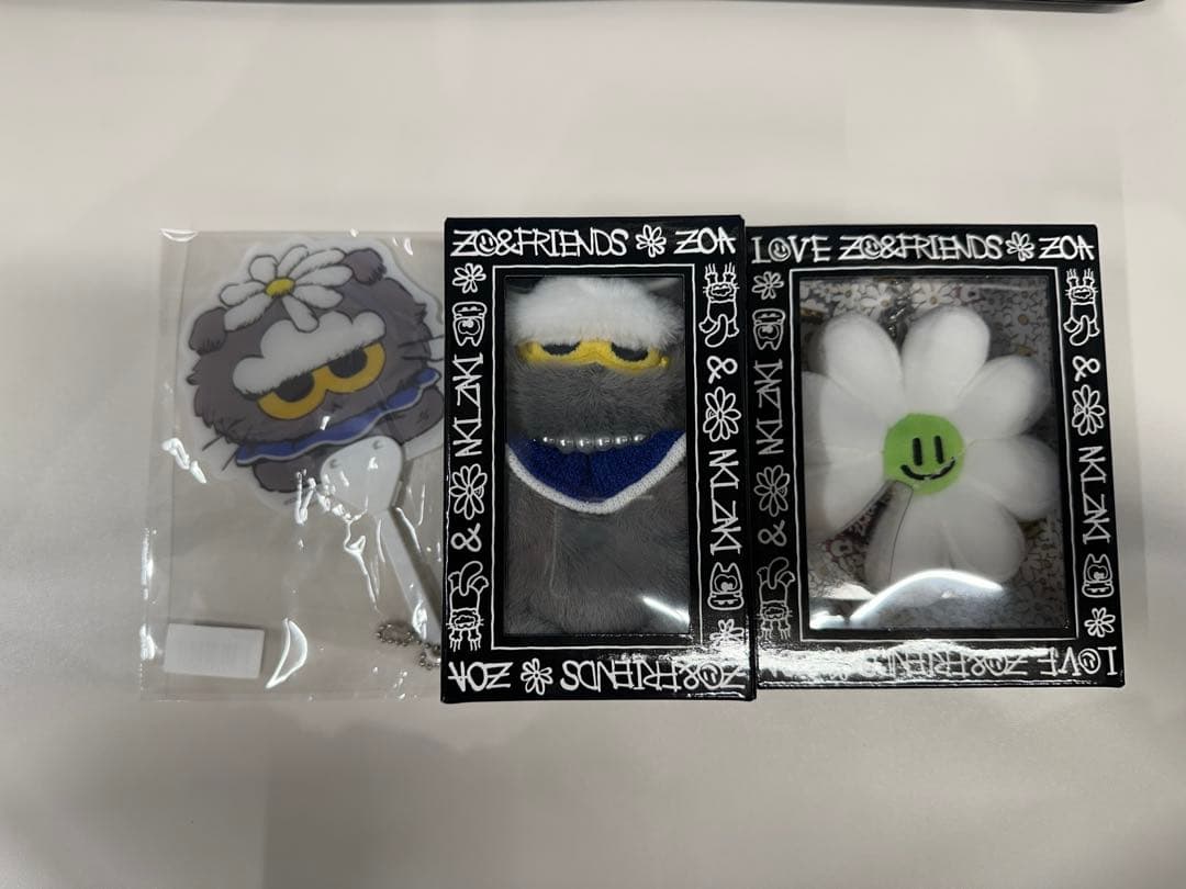 ZO&FRIENDS ぬいぐるみキーリング2点セット✙うちわ1点 合計3点セット