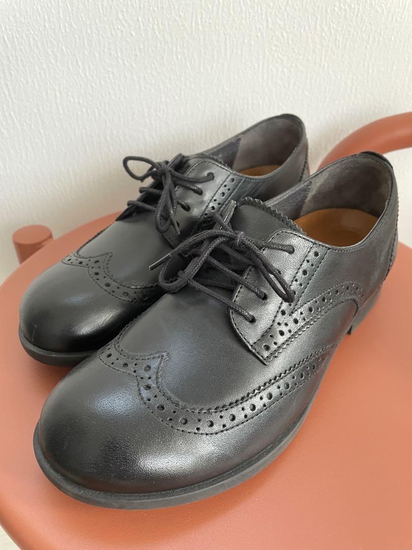 Birkenstock ブラック レザー シューズ