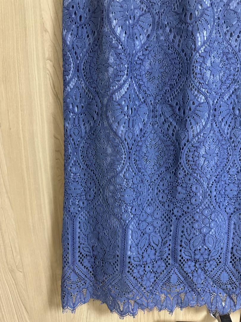 美品 LaTotalite クラフトレース ロングスカート◆