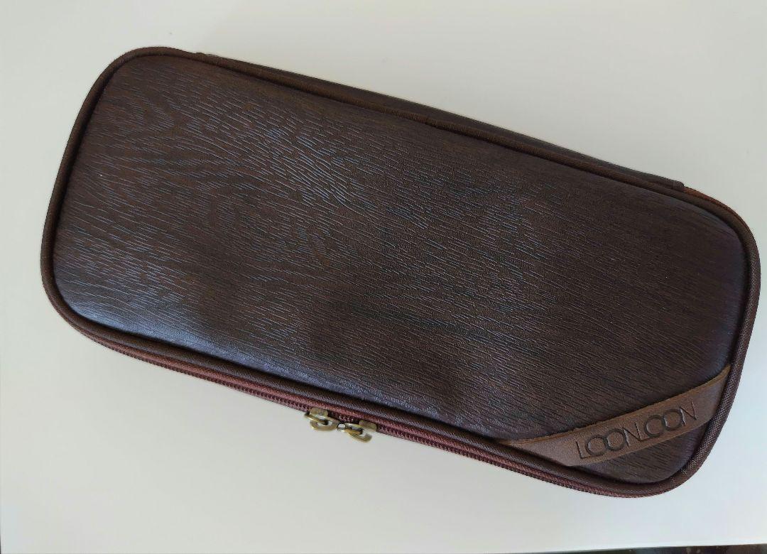 ルンルン ルンルン LOONLOON ペンケース wood 木目調 茶色