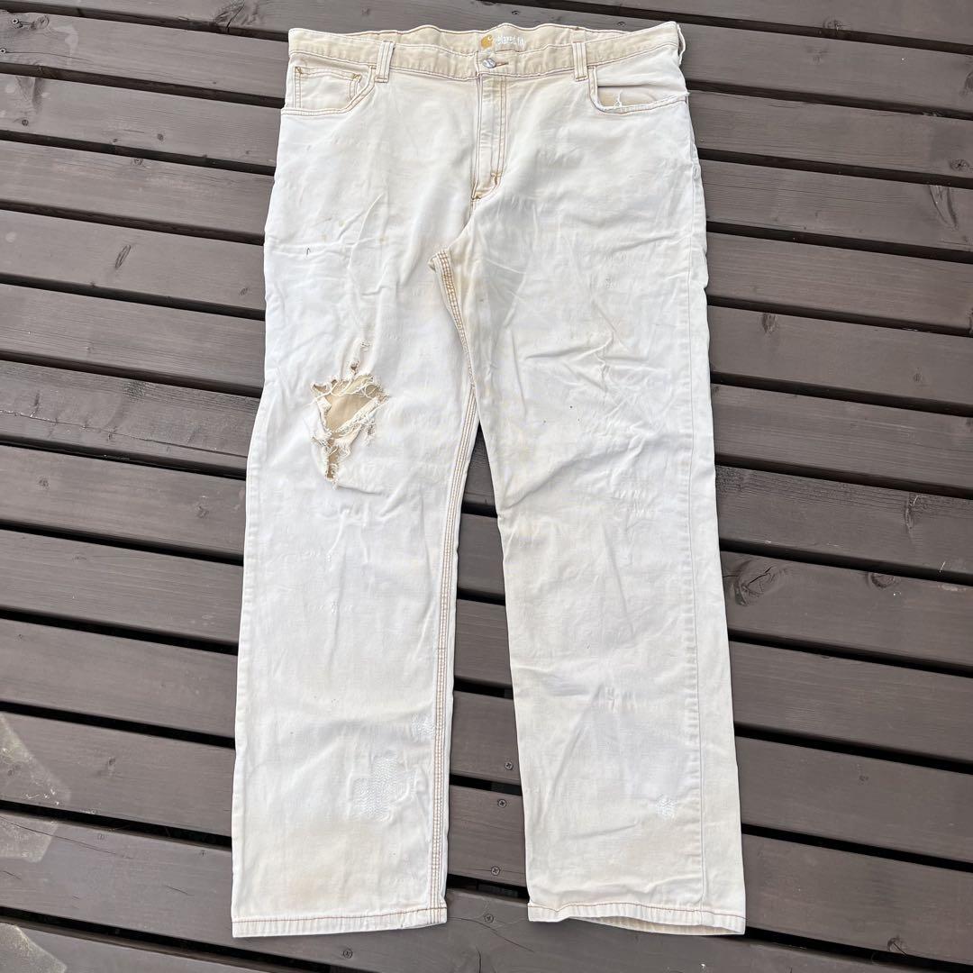 00s Carhartt ダックパンツ ワイド 鬼フェード ボロ グランジ