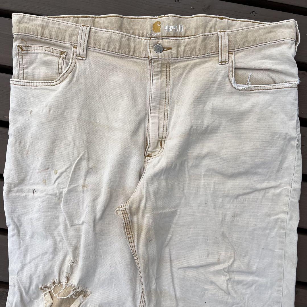 00s Carhartt ダックパンツ ワイド 鬼フェード ボロ グランジ
