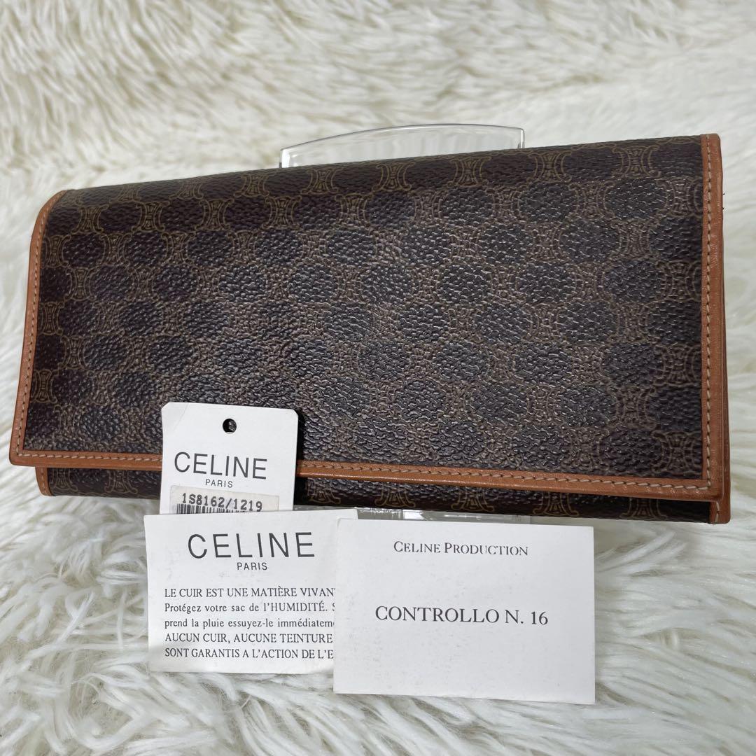 美品 CELINE セリーヌ マカダム柄 長財布 ウォレット