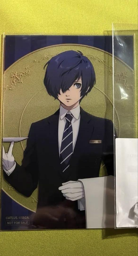 ペルソナ3 P3R プリンスホテル 特典 クリアランチョンマット 主人公 ペルソナ3 リロード P3R プリンスホテル ランチョンマット 真田
