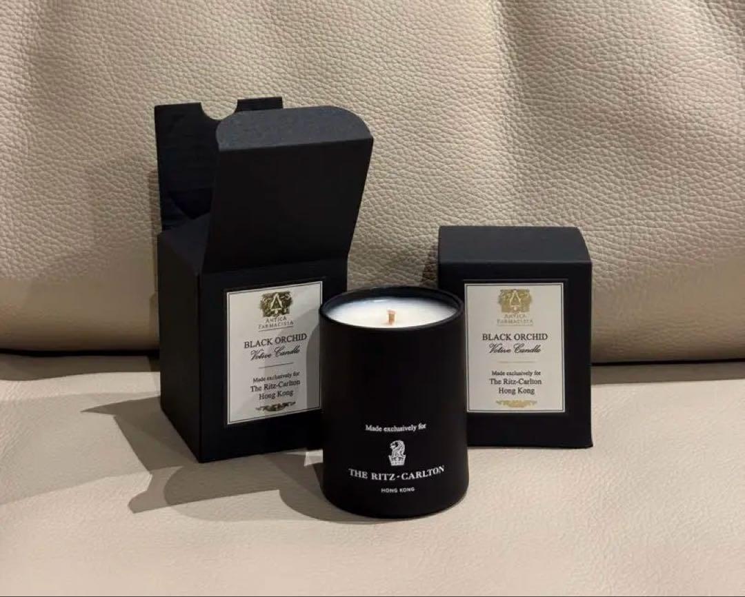 リッツカールトン　BLACK ORCHID キャンドル　新品　未使用　アロマ 新品】BLACK ORCHIDキャンドル THE RITZ-CARLTON2個