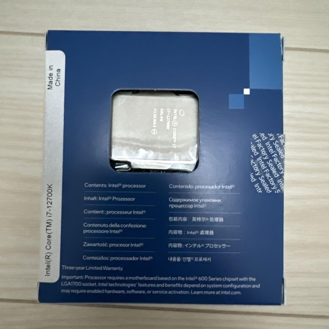 Intel Core i7-12700K 12世代