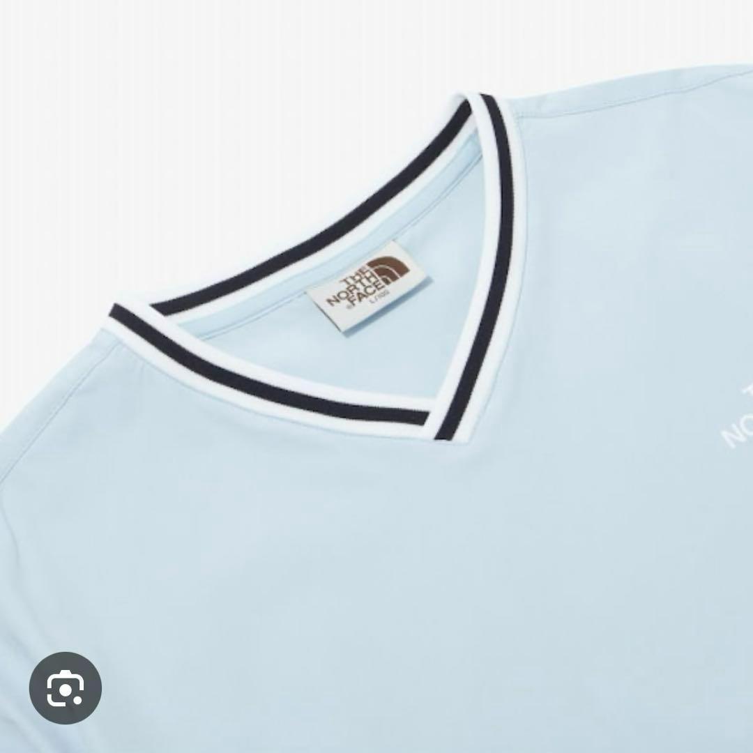 正規 新品✨ノースフェイス アイスラン Vクルーネック ライトブルー L相当