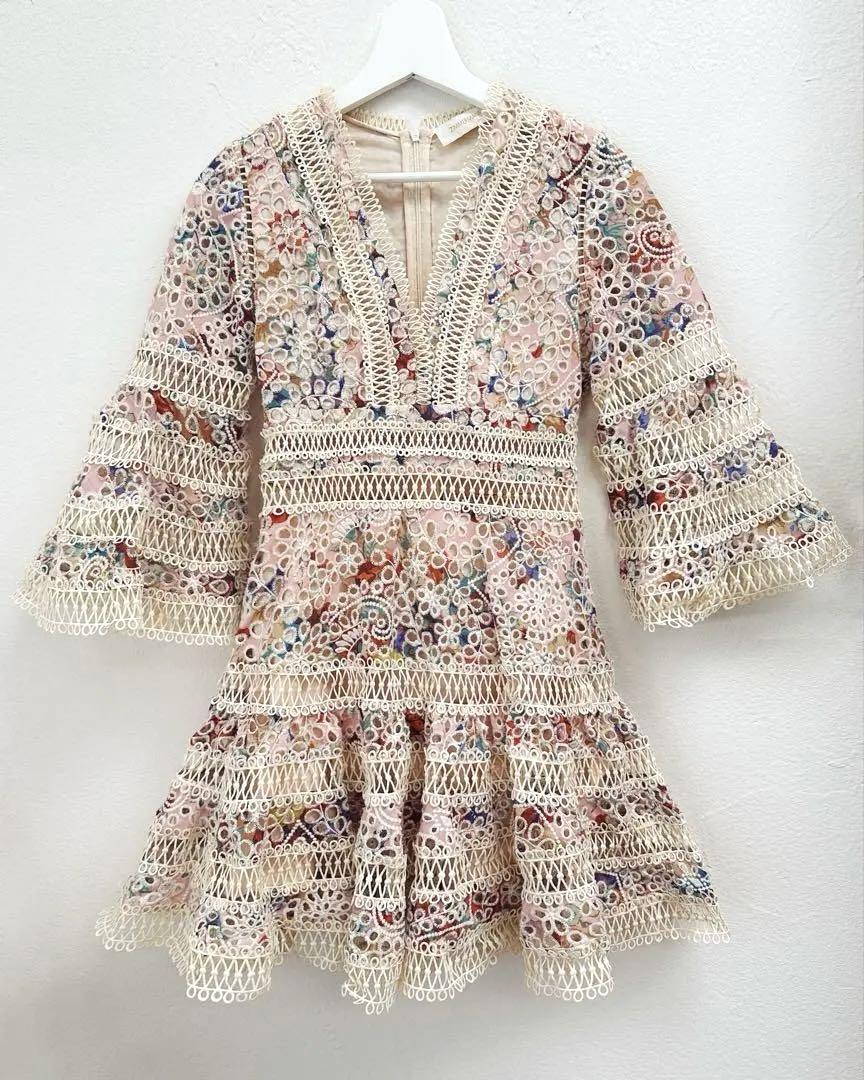 ZIMMERMANN 刺繍 花柄 リゾートワンピース レースワンピース