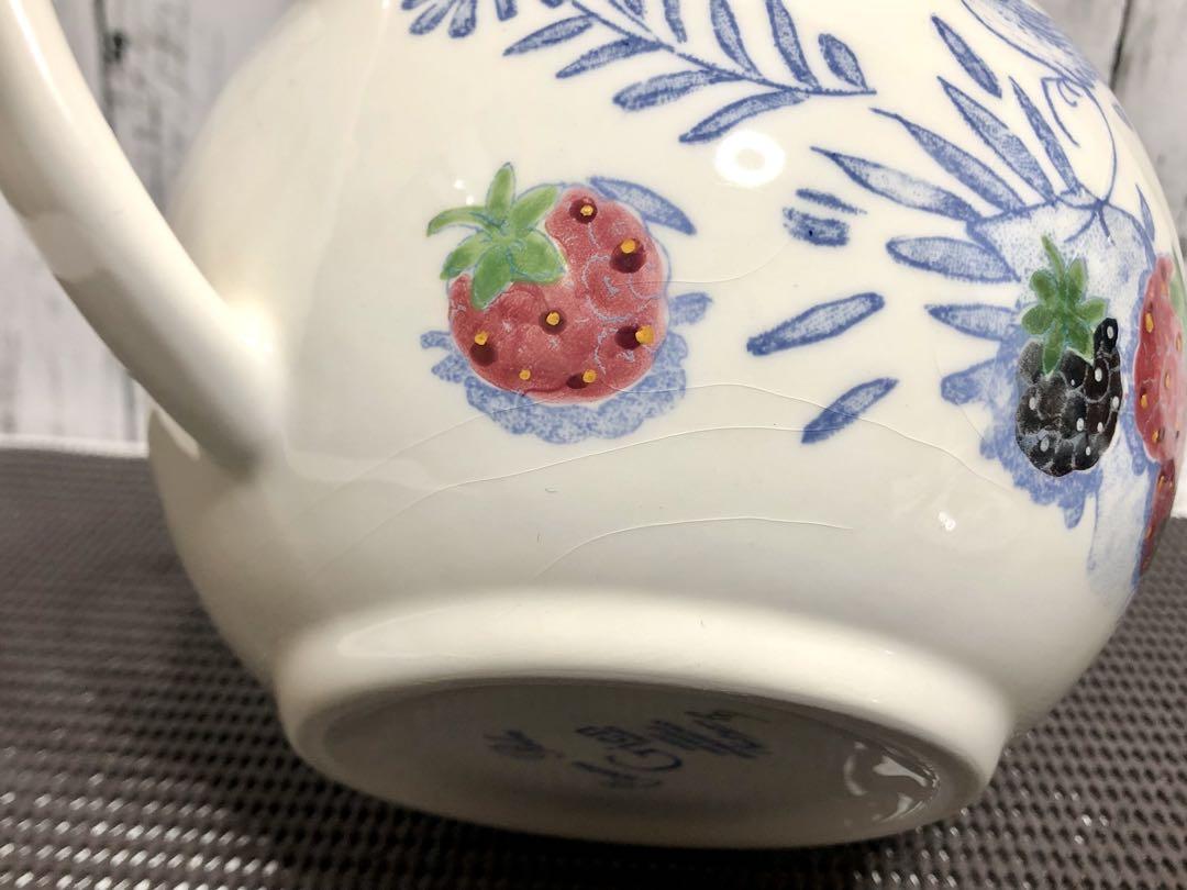 Gien ジアン オワゾブルーフルーツ ティーポット Gien ジアン オワゾブルーフルーツ ティーポット